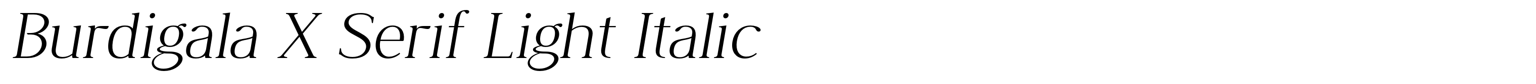 Burdigala X Serif Light Italic